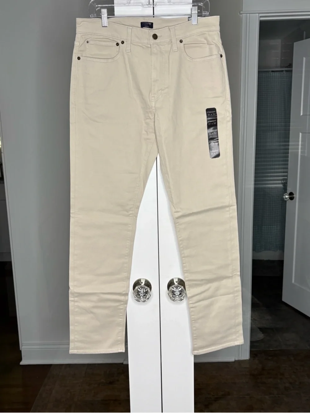 NWT J. Crew Straight-fit Garment-dyed Five-pocket Jean Stone